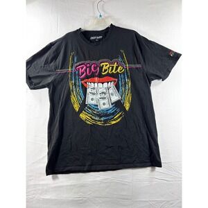 Create 2MRW Big Bite Money Graphic T-Shirt Mens‎ XXL Black Neon Streetwear Tee